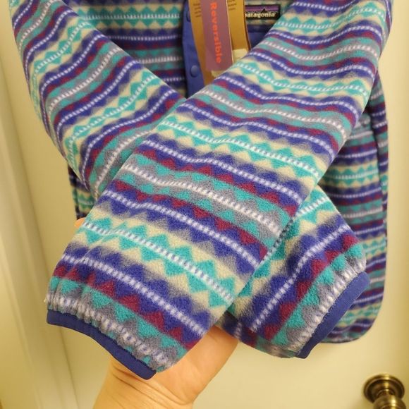 🤩New with tags Rare vintage reversible Patagonia fleece pulover size women's XS - Picture 4 of 4